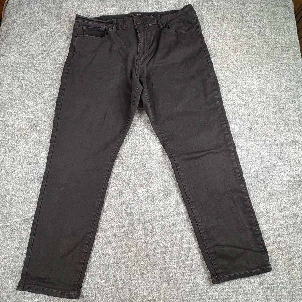 Lucky Brand 412 Athletic Slim Jeans Men 38x29 Black Modern Streetwear Minimalist
